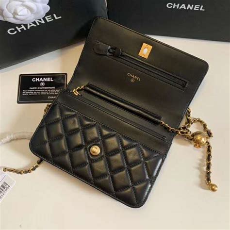 chanel black handbags and wallets